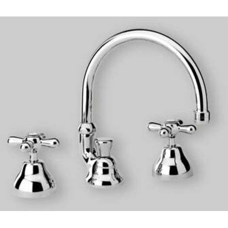 Mitigeur lavabo 3 trous avec bec orientable Paini Liberty 17CR214  Chromé
