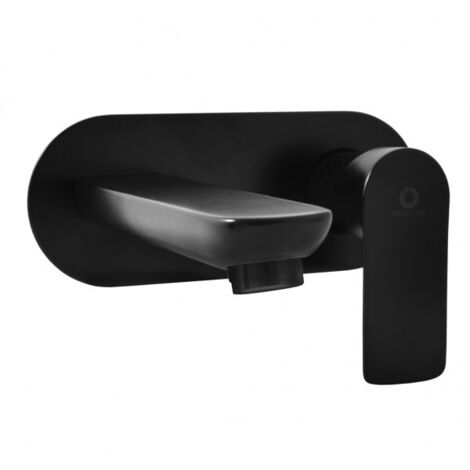 Mitigeur lavabo à encastrer VLTAVA en laiton noir mat