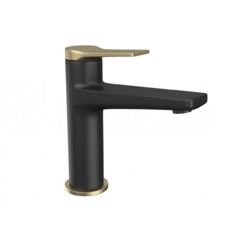 Mitigeur lavabo ANDARE H : 13 cm-Chrome noir et bronze-4 ---Chrome noir et bronze