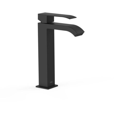 Mitigeur lavabo avec bec cascade Noir Mat - TRES 00661001NM