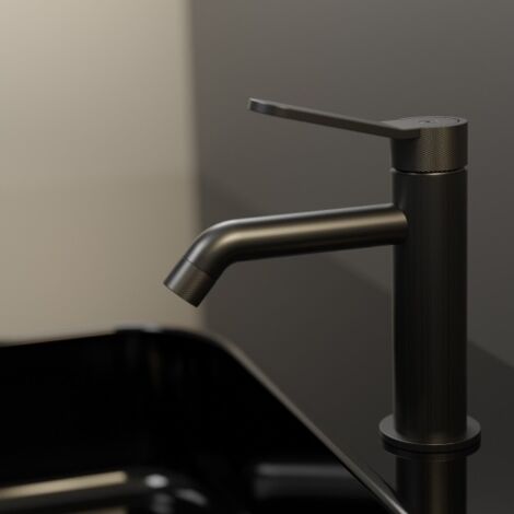 Mitigeur lavabo avec vidage up&down Chromé Noir Brossé East Side - CRISTINA ONDYNA ES22075
