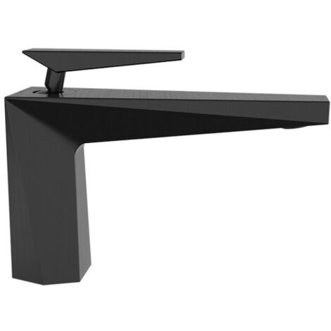 Mitigeur lavabo avec vidage Up&Down Chromé Noir Brossé Fractal - CRISTINA ONDYNA FT22075