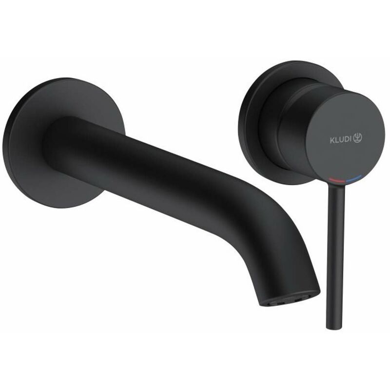 Bozz - Mitigeur de lavabo encastré, installation 2 trous, noir mat 382453976 - Kludi