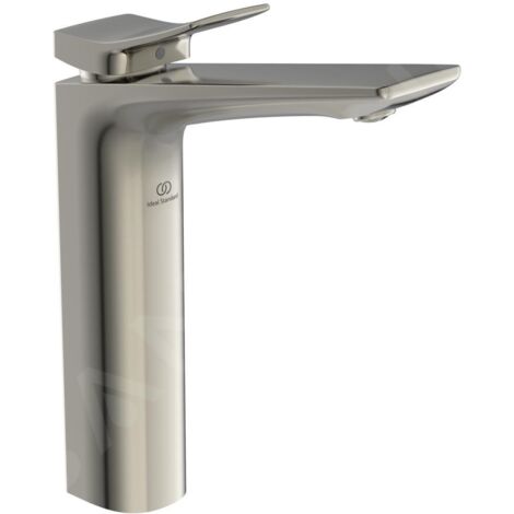 Mitigeur lavabo CHECK projection 150 mm argent Storm avec vidage et base allongée IDEAL STANDARD