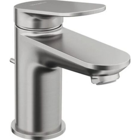 Mitigeur lavabo DURAVIT Wave S avec vidage inox brossé