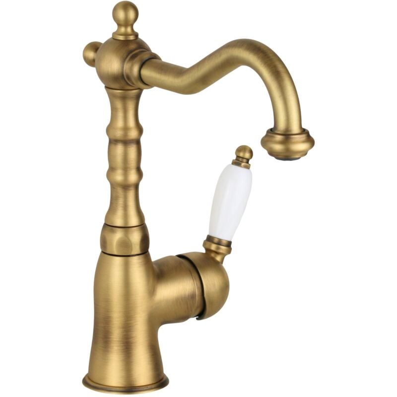 Mitigeur lavabo en bronze antique Gattoni Orta 2742/27VB.OLD Bronze - Sans vidage