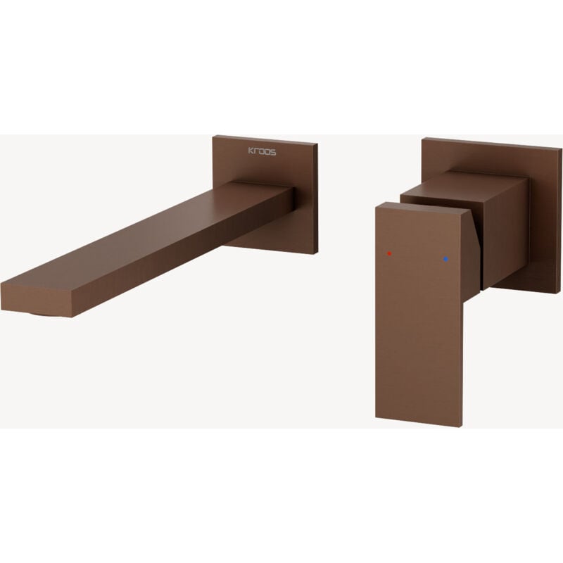 Kroos ® - Mitigeur lavabo encastré Or rose brossé - Sirius