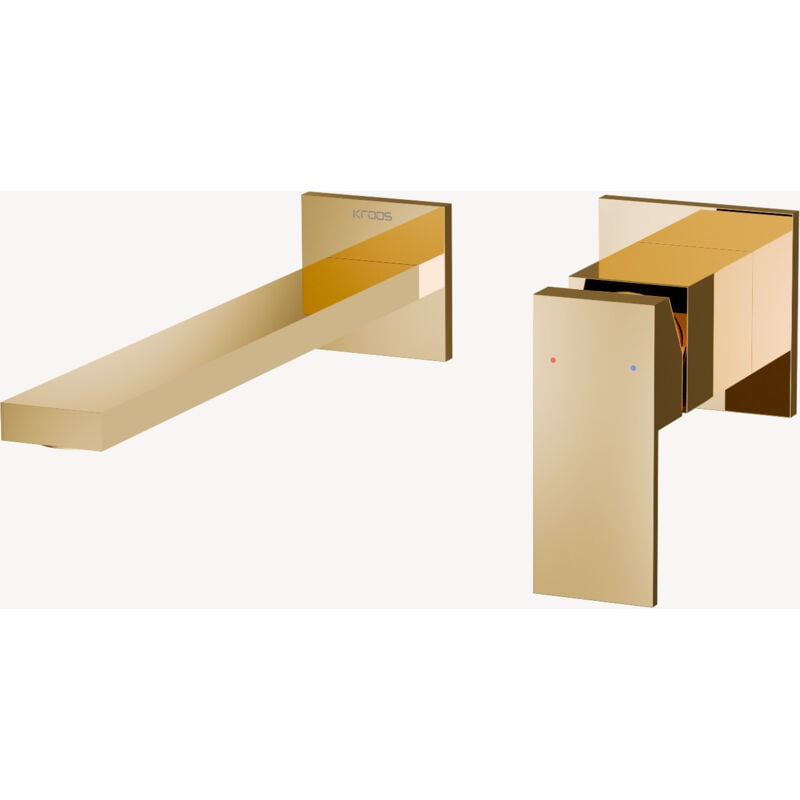 Mitigeur lavabo encastré Doré - Sirius