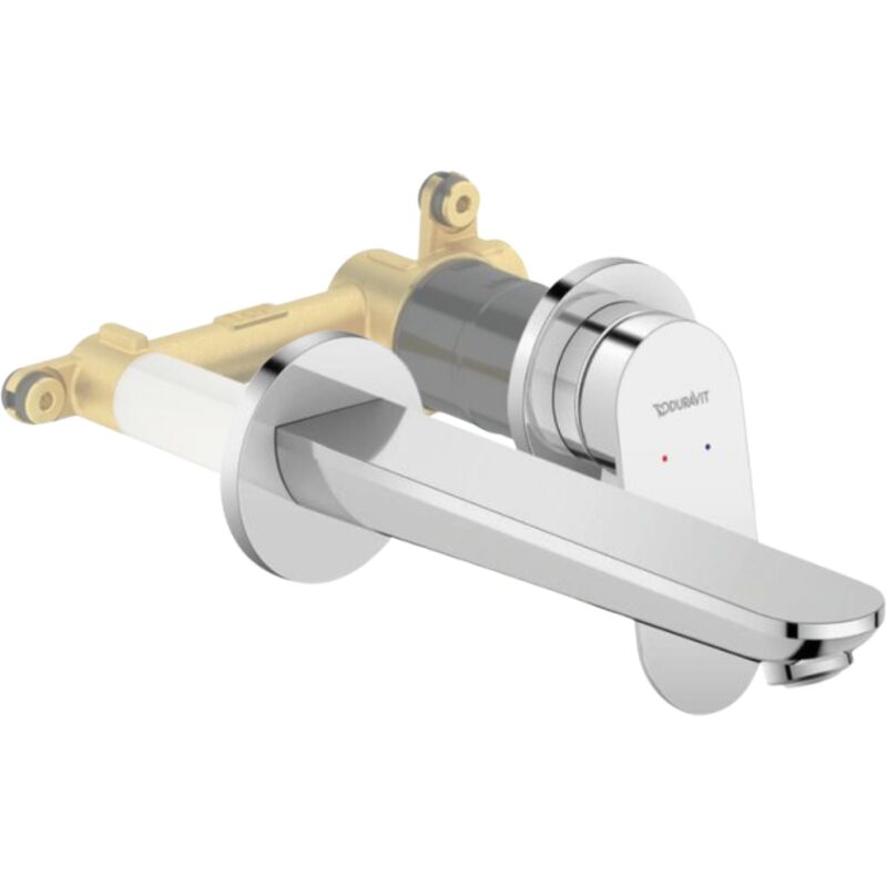 Duravit - Mitigeur lavabo encastré Wave chromé brillant + corps encastré