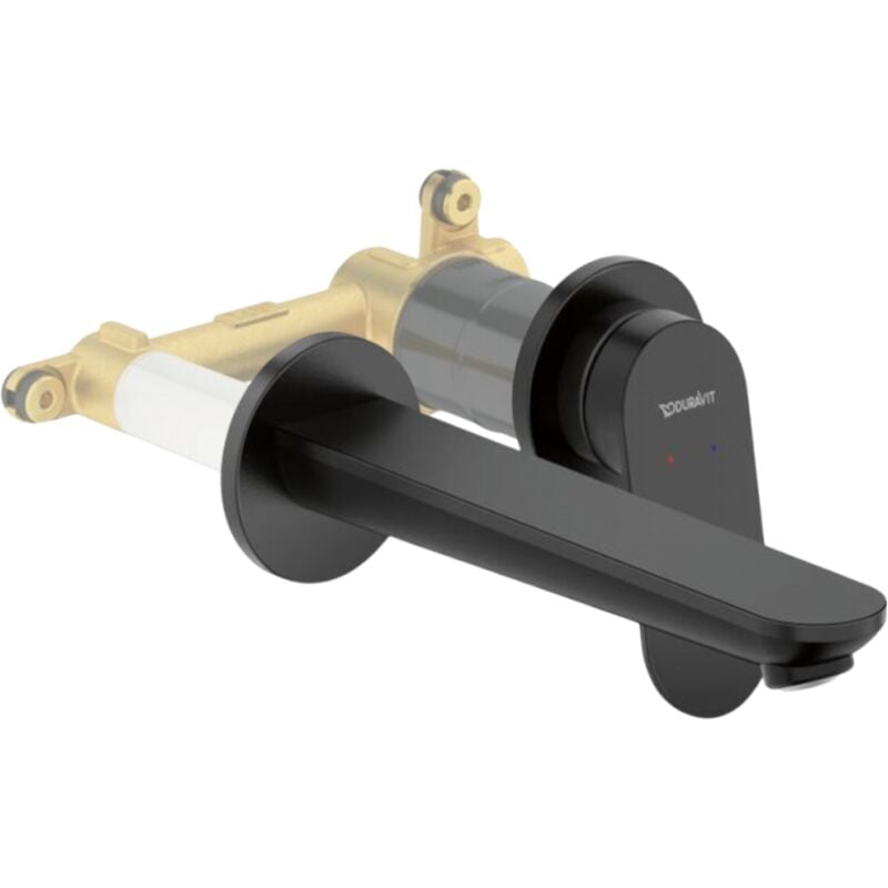 Duravit - Mitigeur lavabo encastré Wave noir mat + corps encastré