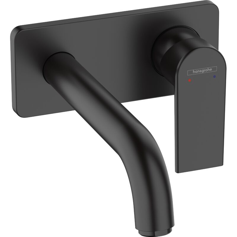 Hansgrohe Vernis Shape Single lever basin mixer for concealed installation wall-mounted with spout 20,7cm - Matt Black - 71578670