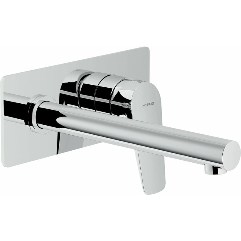 Nobili - Mélangeur lavabo encastré avec bec long series SY97198/1CR Chromé - Laiton