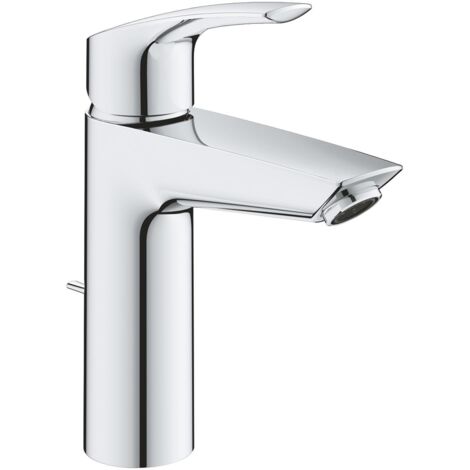 Grohe – Mitigeur lavabo taille M chromé – Hauteur sous bec 121 mm – Débit 5 l/mn – Cartouche céramique SilkMove 28 mm - 2339330E
