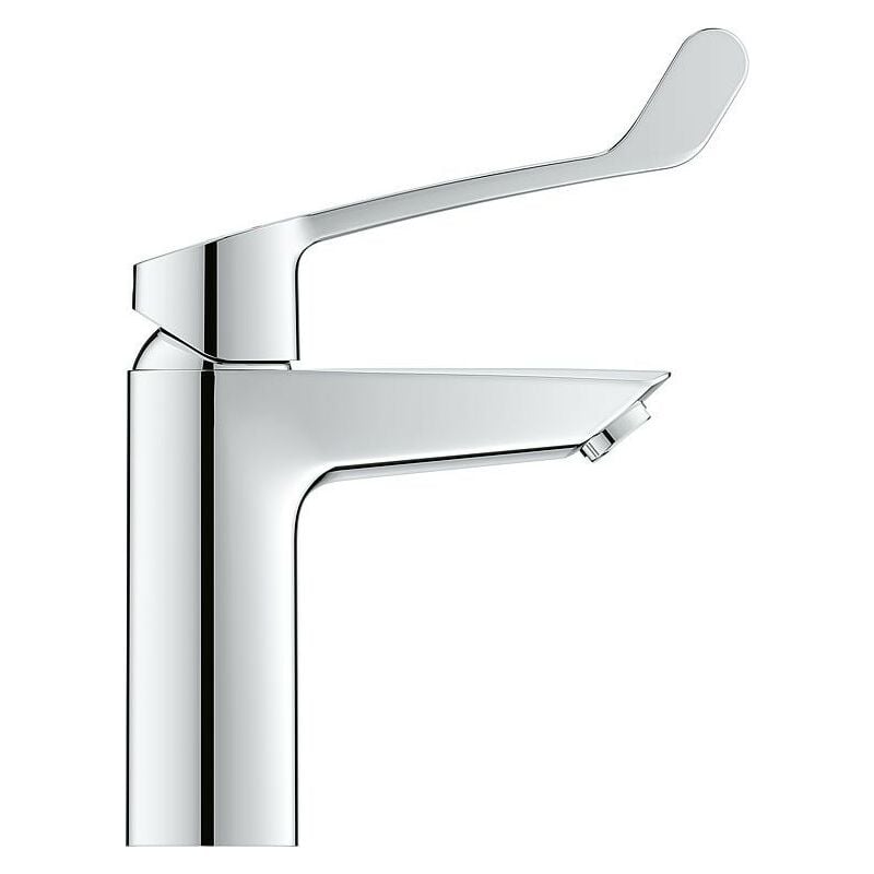 Grohe - Mitigeur lavabo Eurosmart M-Size, chrome avec protection thermique anti-brûlure levier long