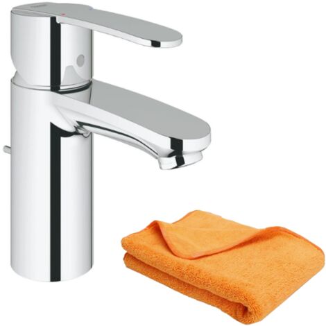 Mitigeur lavabo GROHE Quickfix Wave Cosmopolitan taille S + microfibre