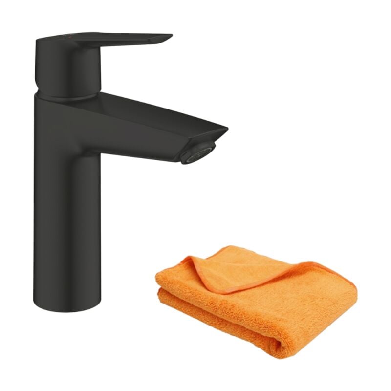 Grohe - Mitigeur lavabo Start noir m + microfibre