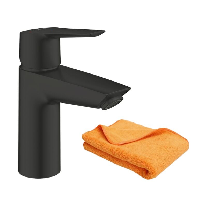 Grohe - Mitigeur lavabo Start ouverture eau froide noir s + microfibre
