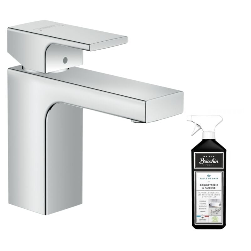Hansgrohe - Mitigeur lavabo 100 avec tirette et vidage chrome + nettoyant Briochin