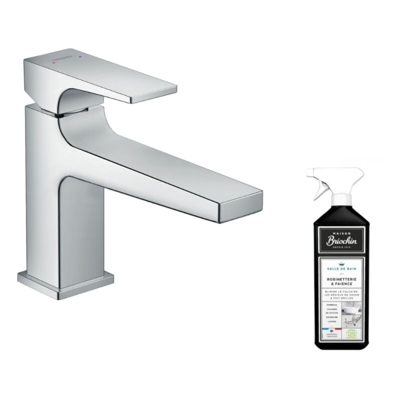 Hansgrohe - Mitigeur lavabo Metropol 100 bec long + nettoyant Briochin