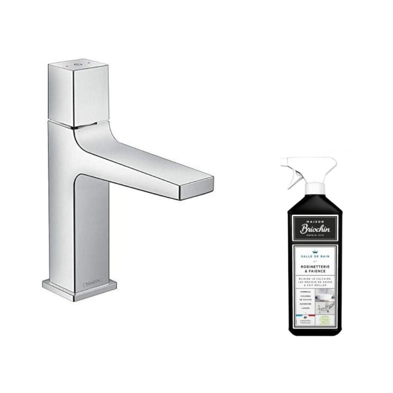 Hansgrohe - Mitigeur lavabo Metropol 110 Select chrome + nettoyant Briochin