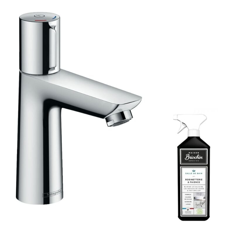 Hansgrohe - Mitigeur lavabo Talis Select e 110 sans tirette ni vidage chrome + nettoyant Briochin