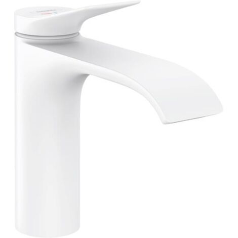 mitigeur lavabo hansgrohe Vivenis ComfortZone 110 CoolStart avec ensemble de vidage, blanc mat