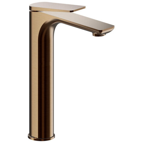 Mitigeur lavabo haut avec vidage up&down or rose brosse - CRISTINA ONDYNA BA22234P