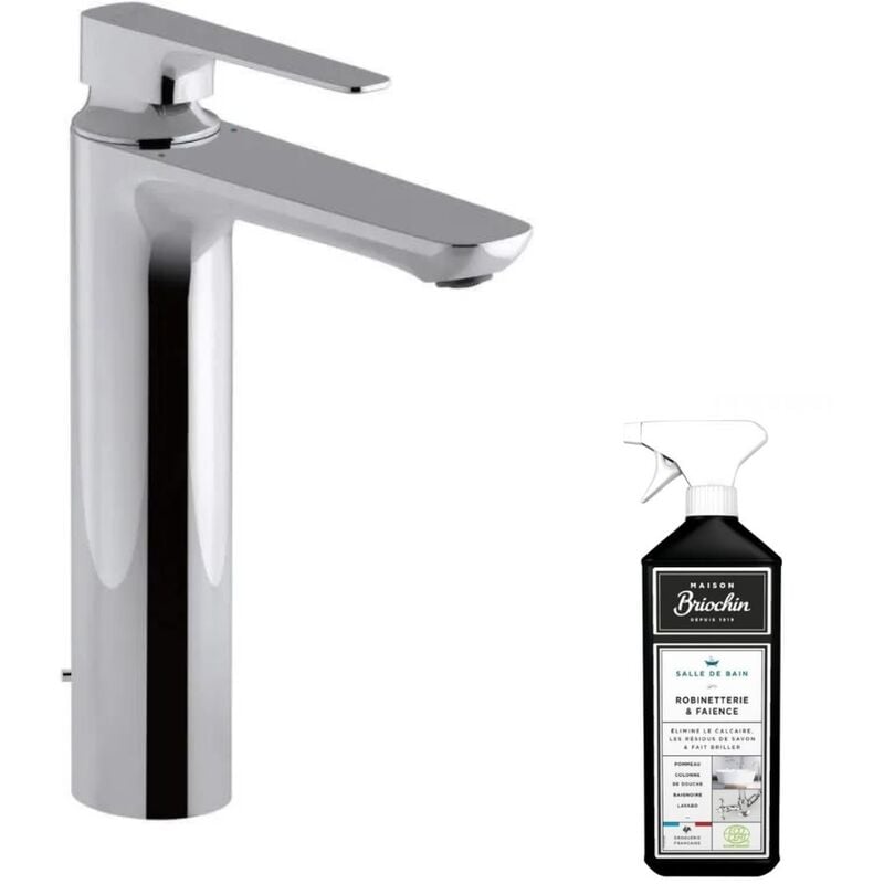Jacob Delafon - Mitigeur lavabo haut Aleo+ avec bonde de vidage + nettoyant Briochin