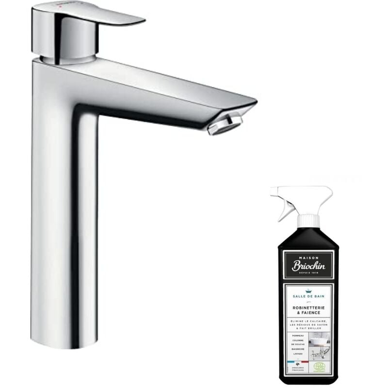 Jacob Delafon - Mitigeur lavabo haut Aleo+ sans bonde de vidage + nettoyant Briochin