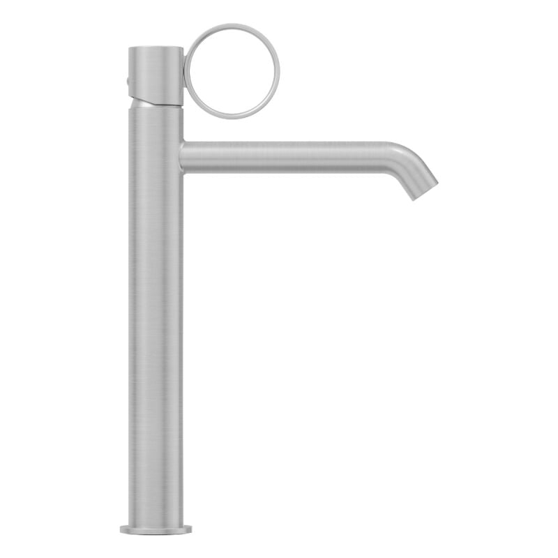 Jacob Delafon - Mitigeur lavabo haut Vivienne chromé brossé avec bague chromée brossée