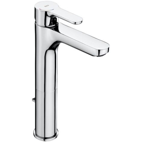Mitigeur lavabo haut L20 avec vidage automatique tirette - Chromé - NF - Roca - A5A3C09C00
