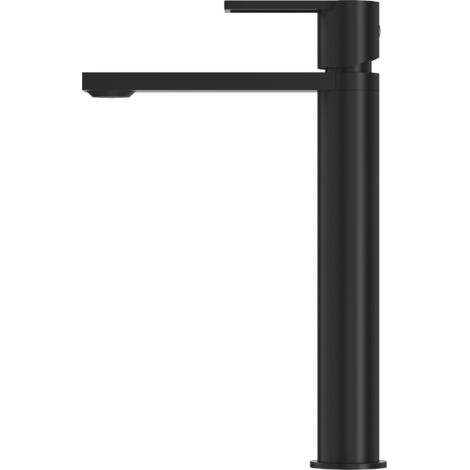 Mitigeur Lavabo Haut Noir Granitan Design Minimaliste pour Vasque à Poser