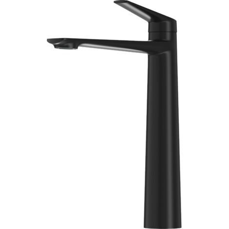 Mitigeur lavabo haut noir Granitan Nave - Robinet salle de bain 286 mm