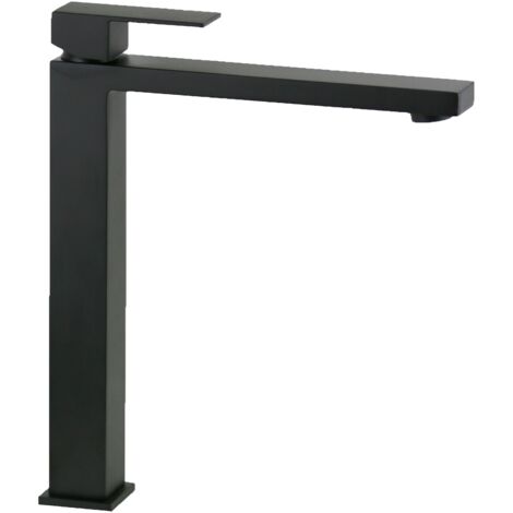 Mitigeur lavabo haut noir mat modèle carré Ercos Italia R BTITRKLAF5  Noir mat - Sans vidage