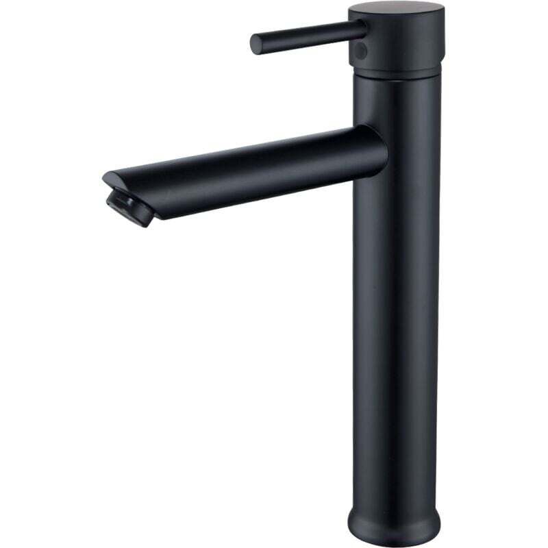 Aafgvc - Mitigeur lavabo haut noir mitigeur lavabo chaud et froid mitigeur lavabo noir