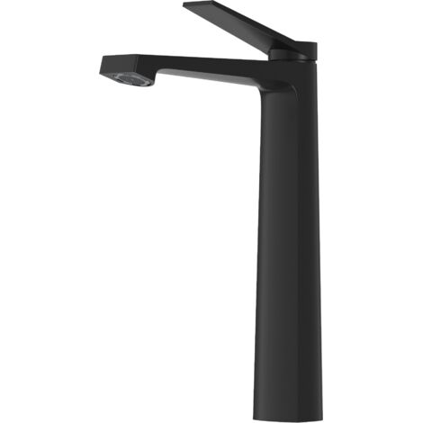 Mitigeur Lavabo Haut Noir Moderne en Laiton avec Design Géométrique SELVA