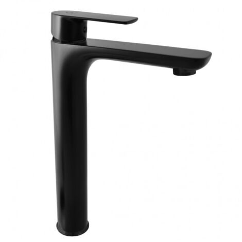 Mitigeur lavabo haut VLTAVA en laiton noir mat 31,5 cm