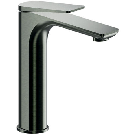 Mitigeur lavabo mi-haut ac vidage up&down chrome noir brosse - CRISTINA ONDYNA BA22775