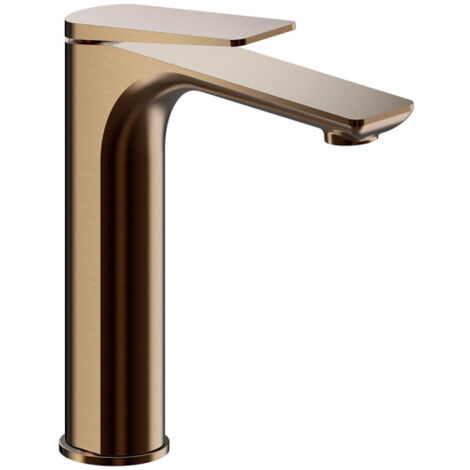 Mitigeur lavabo mi-haut avec vidage up&down or rose brosse - CRISTINA ONDYNA BA22734P