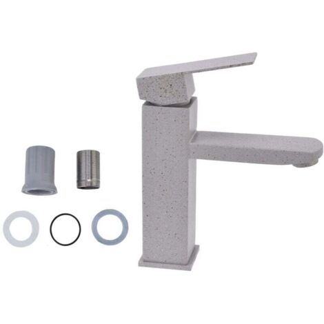 Mitigeur lavabo, mitigeur lavabo Bonne étanchéité sur pneus Monocommande Peinture Anti-Taches à l'avoine avec Flexible pour sanitaire