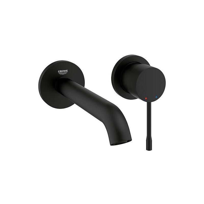 Grohe - Mitigeur de lavabo mural Essence saillie 183mm phantom black