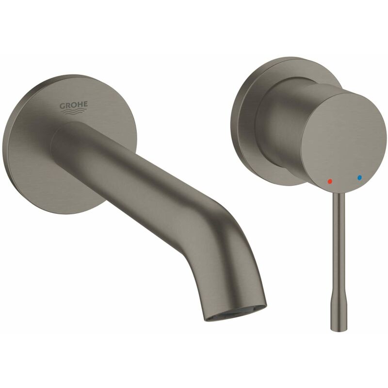 Grohe - Essence - Mitigeur de lavabo m, installation 2 trous, graphite foncé brossé 19408AL1