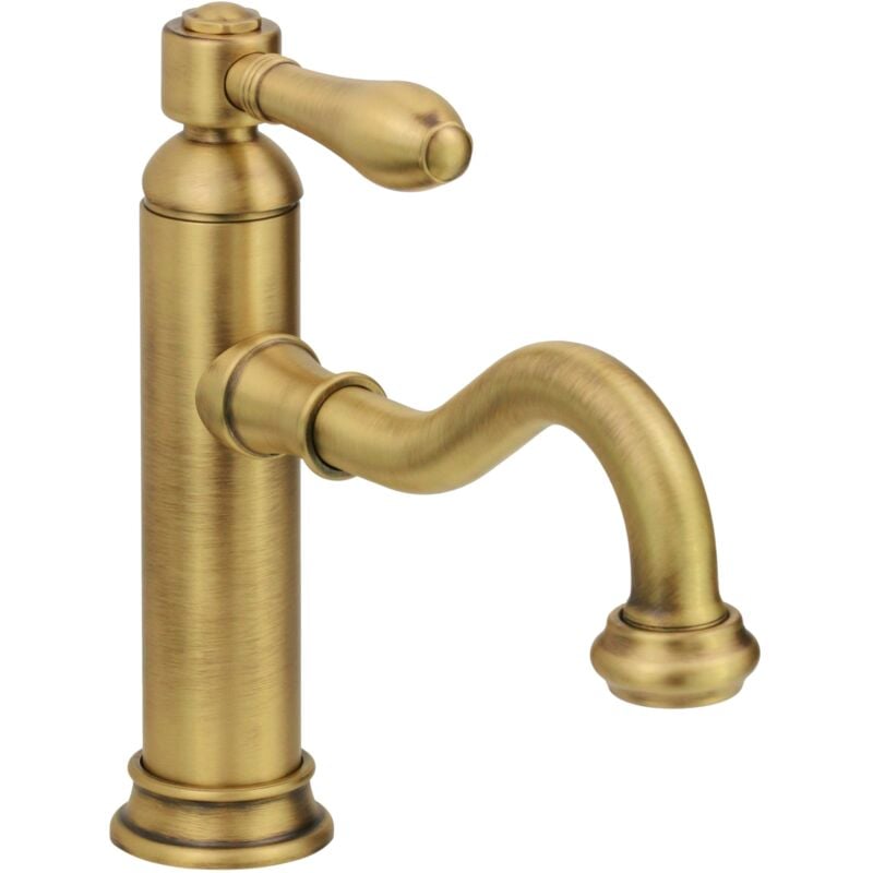 Mitigeur lavabo monocommande modèle rétro couleur bronze Gattoni Oxford 3140/31VB Bronze