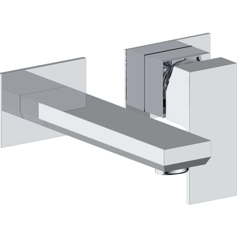 Mitigeur lavabo mural 2 trous plaza Chrome