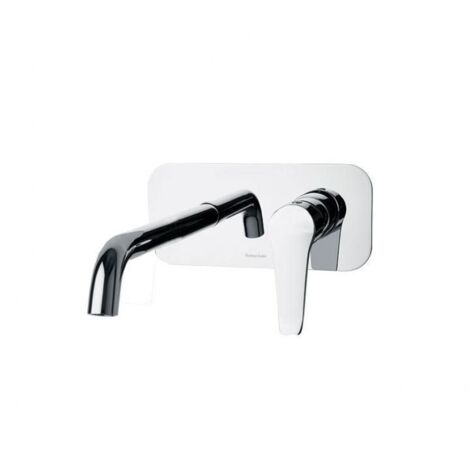 Mitigeur lavabo mural à encastrer YPSILON PLUS avec plaque 220x100mm et bec 240mm - Ramon Soler - 642003