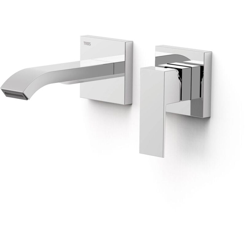 Tres - 00630003 cuadro Grifo Monomando Empotrado para Lavabo Color Cromo - ref: 630003