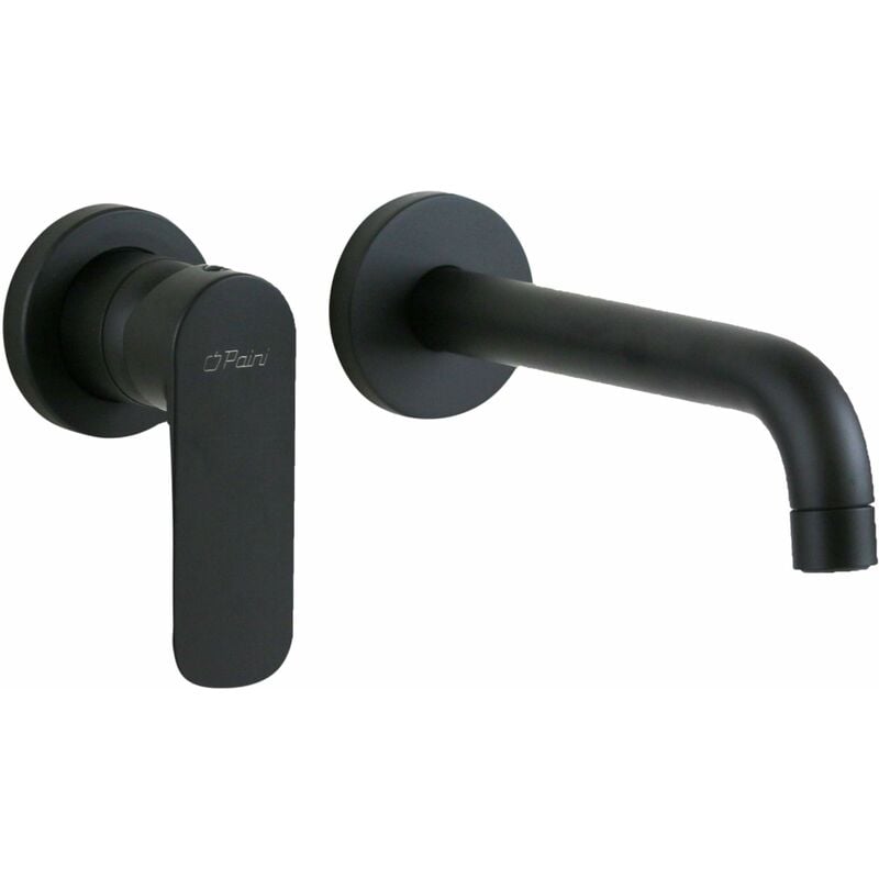 Mitigeur de lavabo mural avec bec de 20 cm en noir mat Paini Nove 09YO208TC Noir mat