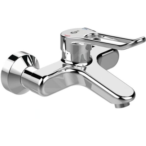 Mitigeur lavabo mural CERAPLUS 2 avec support levier chromé IDEAL STANDARD