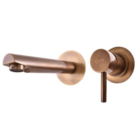Mitigeur lavabo mural encastrable SEINA en laiton bronze 8cm