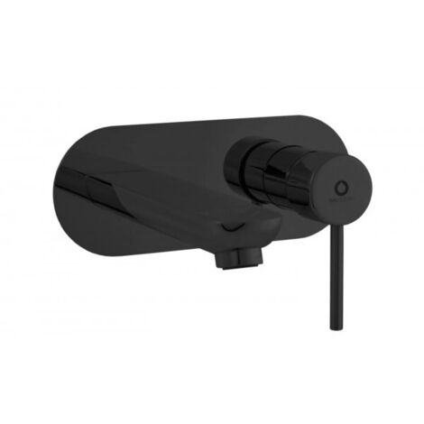 Mitigeur lavabo mural encastrable SEINA en laiton noir mat
